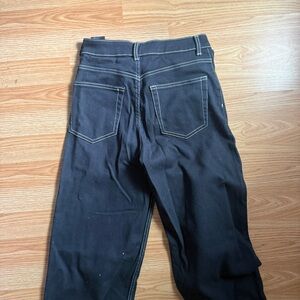 Black Jeans with White Stitching